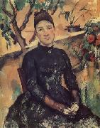 Paul Cezanne Madame Cezanne in the Conservatory oil painting reproduction
